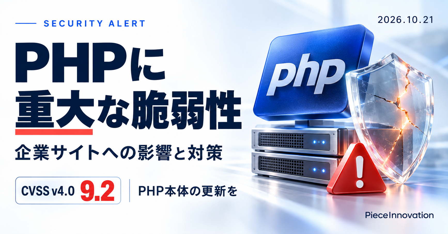 PHPに重大な脆弱性【2026年10月】CVSS9.2の危険性と対策｜PieceInnovation